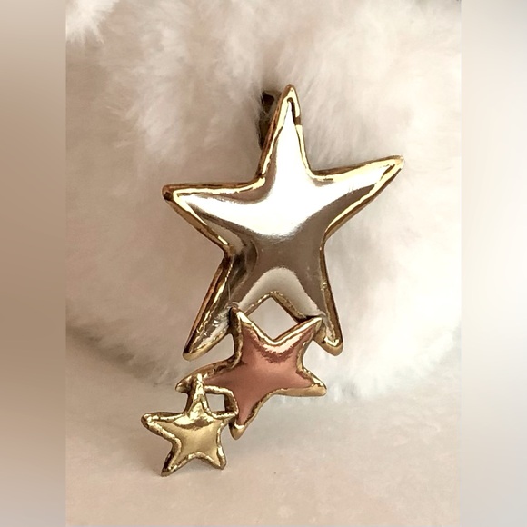 Vintage Mixed Metals Shooting Stars Brooch/Pendant - Picture 10 of 10